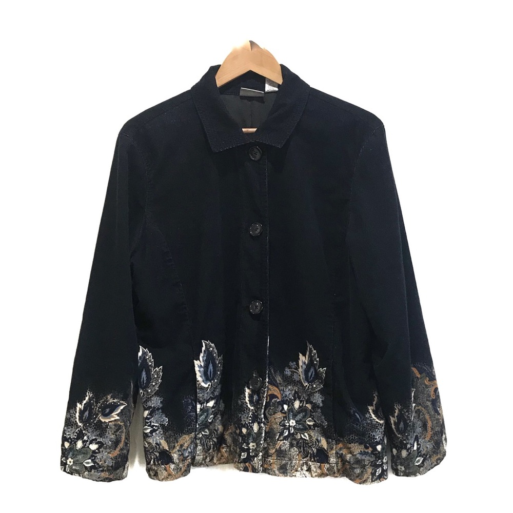 Chico’s Corduroy Light Jacket Size 3 Peacock